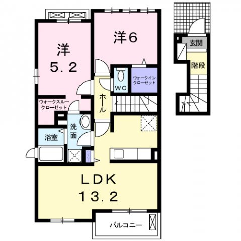 ピエナ　Ⅱの間取り