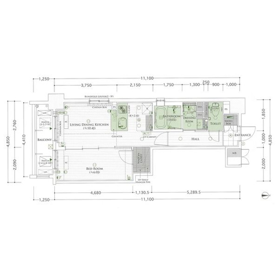 【間取り】 | エステムプラザ名古屋D.C.2027