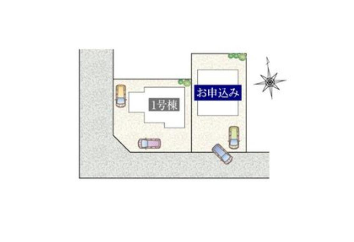 牛久市南7丁目　新築戸建　1号棟の区画図