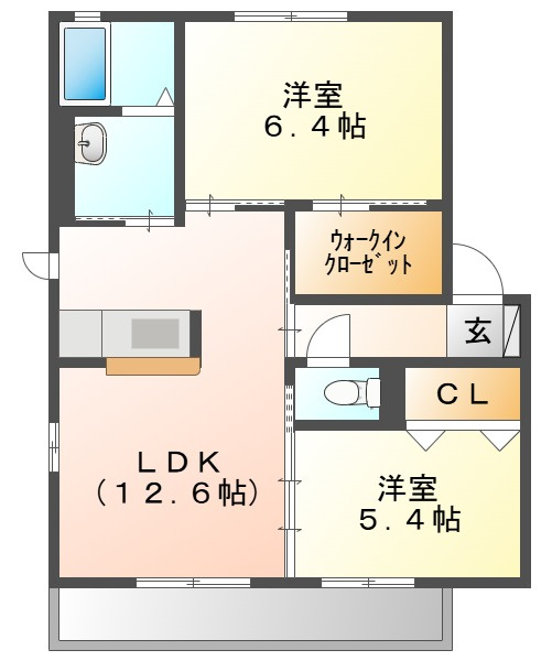 シャーメゾン湊十番館の間取り