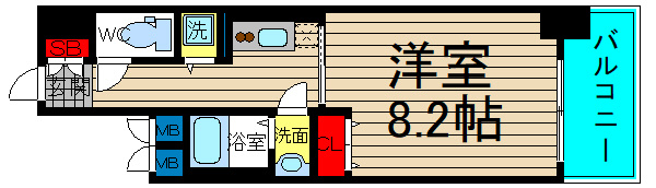 アヴェニール北浜の間取り