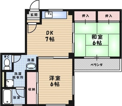 共栄コーポラスの間取り
