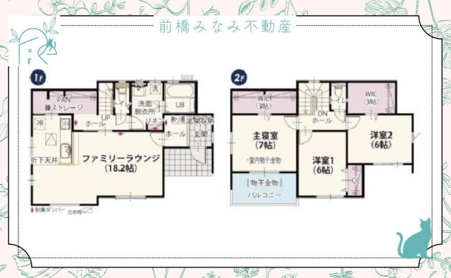 【新築】富岡市高瀬第1期　３号棟(全４棟)　ワイウッドコート　新築建売分譲の間取り