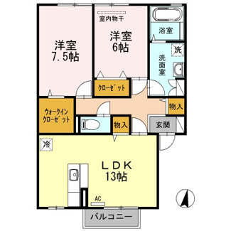 【間取り】 | グレイスヒルズ蔵王　Ｄ