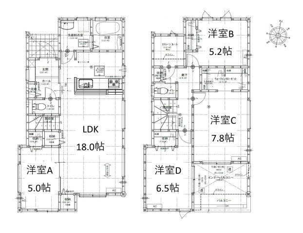 【間取り】 | 葵区城北2丁目4期　新築戸建　1号棟