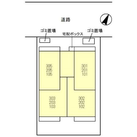 エストリヴィエール東川口の区画図