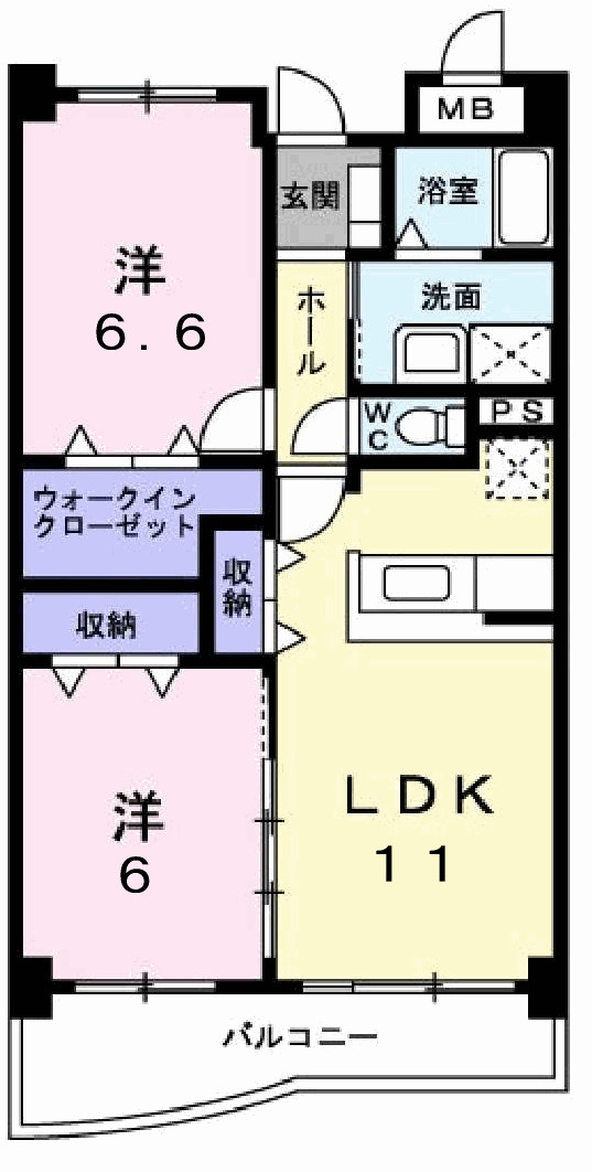 レインボー２１の間取り