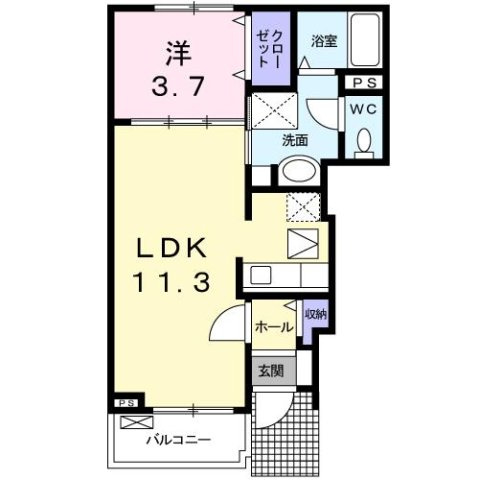【間取り】 | ナリッシュ　Ｂ