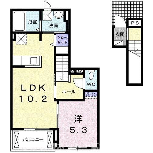 【間取り】 | ディアコート林Ⅱ