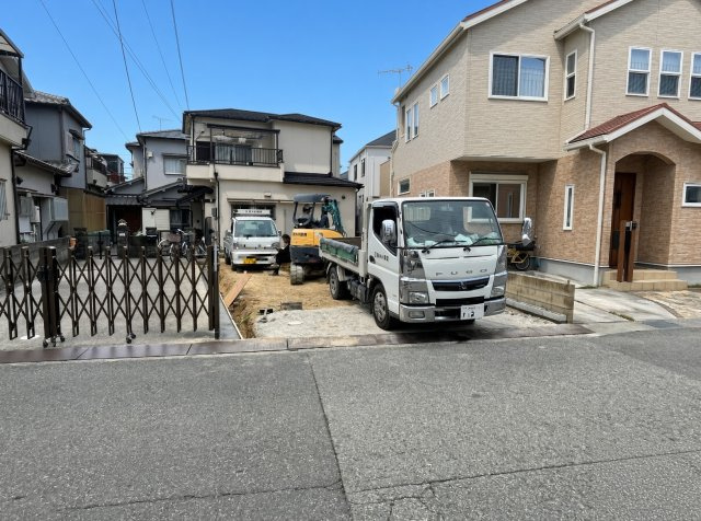 明石市大久保町大窪　第13期　新築一戸建ての外観|現在の進捗状況です！順調に作業進行中、完成が待ち遠しいです！詳細の間取り等、お気軽にお問い合わせください！