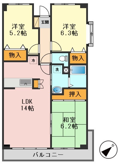 ドゥーブル水元の間取り