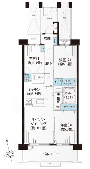 【間取り】 | ガーデンホーム品川シーサイド