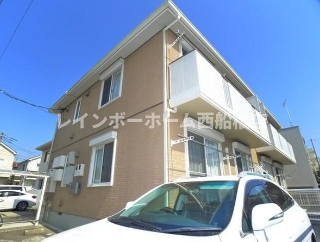 市川市中山１丁目のアパートの外観