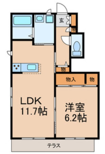 市川市中山１丁目のアパートの間取り