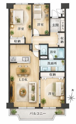 【間取り】 | 第２セントラルコーポ