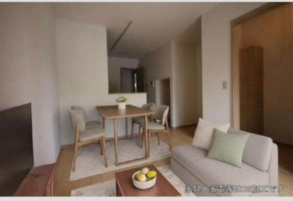 Casa Aquaの居間・リビング|※CG画像によるバーチャルステージングです。
画像に付帯する家具家電は付きません。