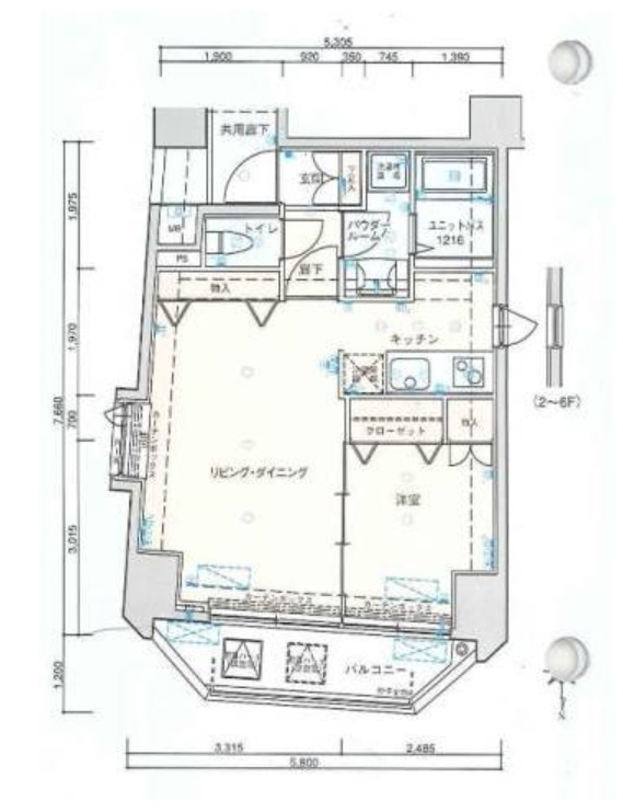 バージュアル新御徒町の間取り