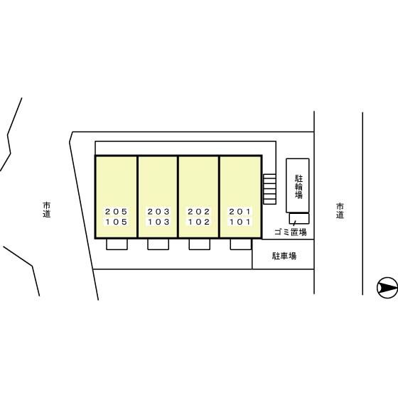 めぞん モナリエの区画図