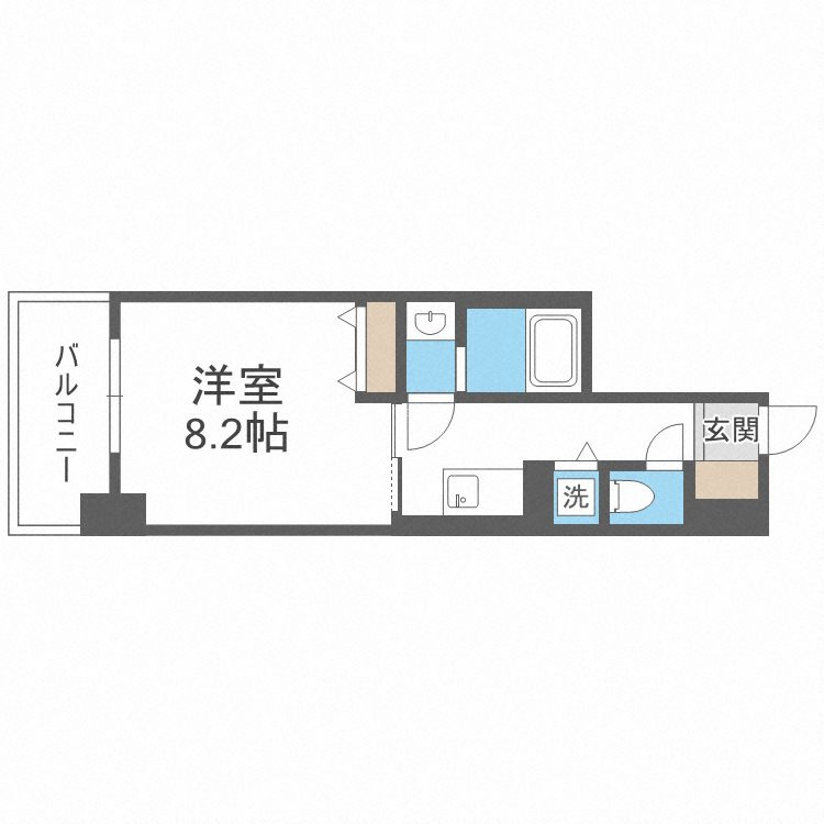 アヴェニール北浜の間取り
