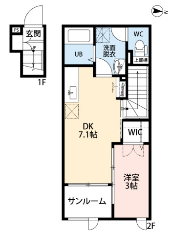 ＣＢ桜ヶ丘テソロの間取り