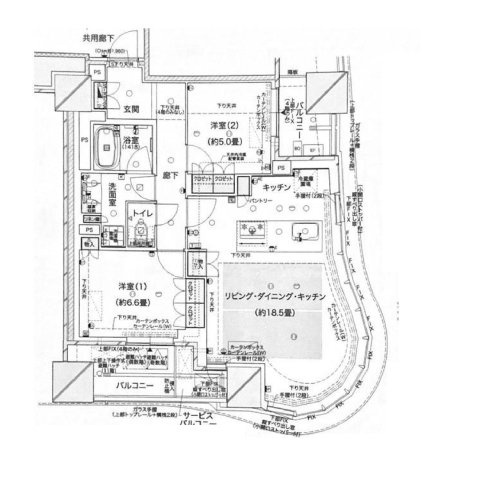 ブランズタワー大阪梅田の間取り