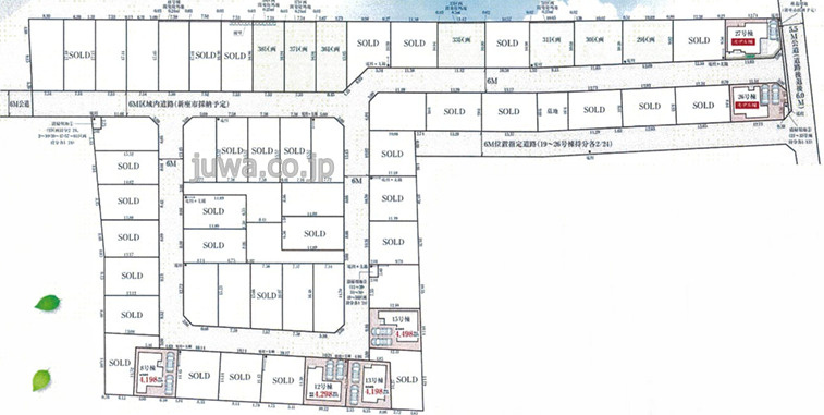 【新築分譲住宅】新座市野火止25期の区画図