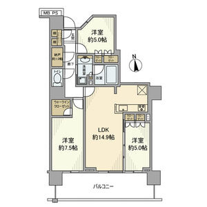 メガシティタワーズ　ザ・イーストの間取り