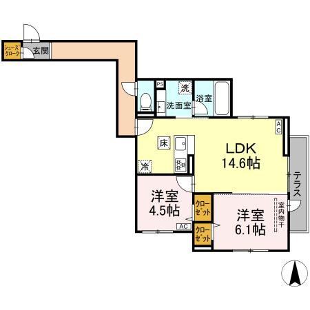 オアシス新綱島の間取り