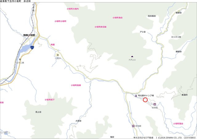 26/10/19NEW　戸建　下呂市小坂町落合　900万の地図