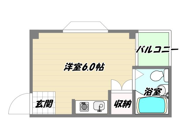 大阪市東淀川区豊新１丁目の賃貸マンションの間取り
