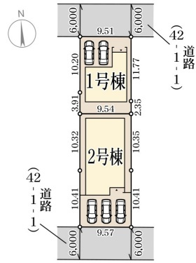 西脇市上野　第6期　新築一戸建ての区画図|全2区画
