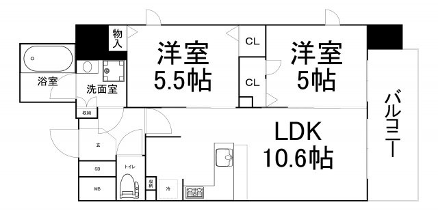 【間取り】 | プレサンス松屋町駅前デュオ
