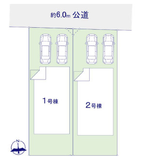 筑紫野市光が丘５丁目の新築一戸建の区画図
