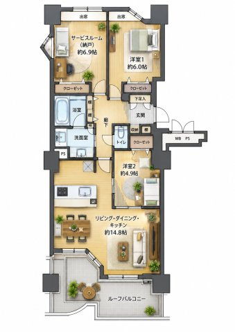 【間取り】 | シルエタワーヨコハマ