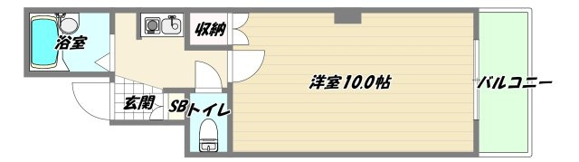大阪市東淀川区菅原３丁目の賃貸マンションの間取り
