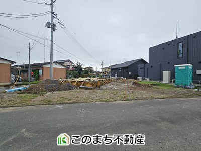 CRADLEGARDEN栃木市平井町第4の外観|建築中現地写真（同社施工の完成物件・モデルハウスがご見学できます）