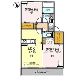 【間取り】 | グランコンフォール神ノ川 | お部屋の間取りです