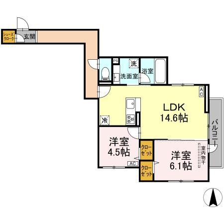 オアシス新綱島の間取り