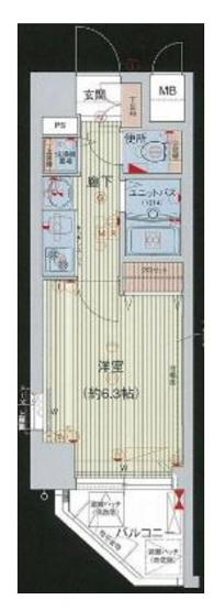 【間取り】 | プレサンス難波リバーオアシス