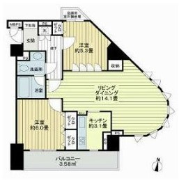 ライオンズガーデン初台の間取り