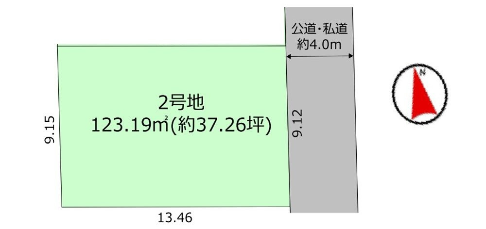 調布市深大寺元町4丁目 京王線 調布駅 売地の土地図