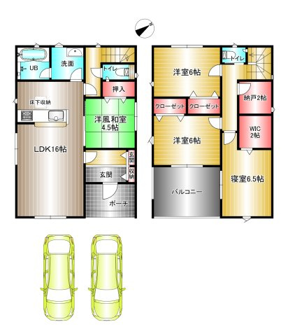 クレイドルガーデン和歌山市古屋３号棟　新築戸建の間取り