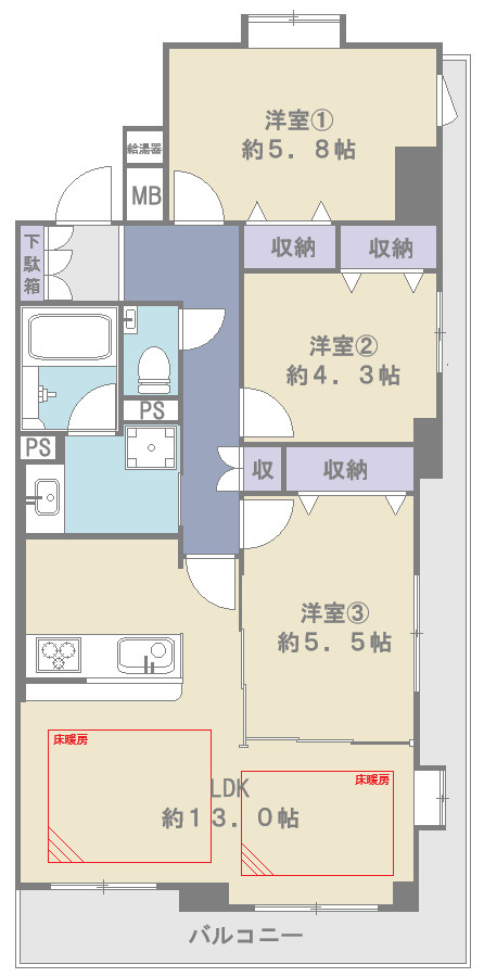川崎パーク・ホームズの間取り