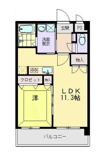 八王子市長沼町の賃貸マンションの間取り