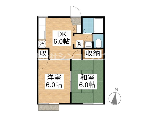 【間取り】 | フラット北青柳 | 洋室2間の部屋有り。和室2間の部屋がある可能性有り。