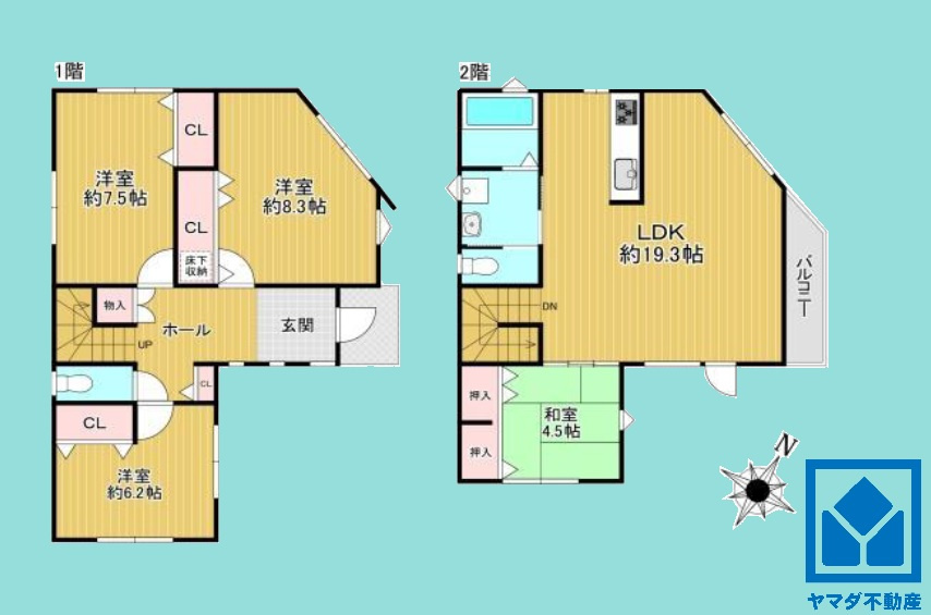 西宮市苦楽園一番町の間取り