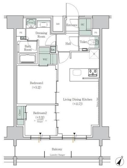【間取り】 | ＯＮＥ　ＲＯＯＦ　ＲＥＳＩＤＥＮＣＥ　ＴＡＭＡＣＨＩ