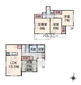 古河市諸川23-P1　新築戸建　10号棟の間取り