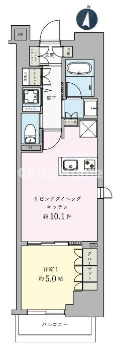 パレステージ新小岩ファストコートの間取り|6階部分・南向き・角部屋住戸につきまして日当たり・通風・眺望良好。新規リフォームマンション。安心のアフターサービス保証付きですのでご購入後も安心して暮らせます。