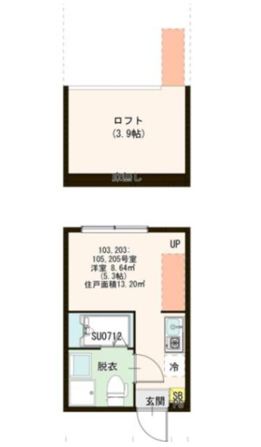 ハーモニーテラス井草Ⅱの間取り